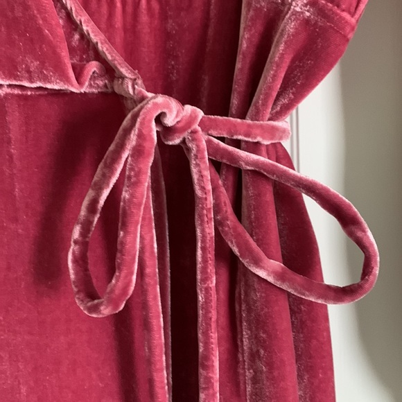 Reformation Pink Velvet Wrap Dress XS - Picture 3 of 3